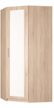 Угловой шкаф распашной Реал (YR-230х1034 (3)-М Вар.4), с зеркалом в Комсомольске-на-Амуре - изображение