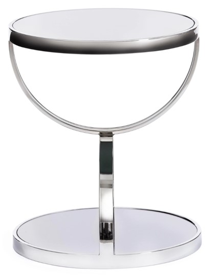 Кофейный столик GROTTO (mod. 9157) металл/дымчатое стекло, 42х42х50, хром в Хабаровске - изображение 1