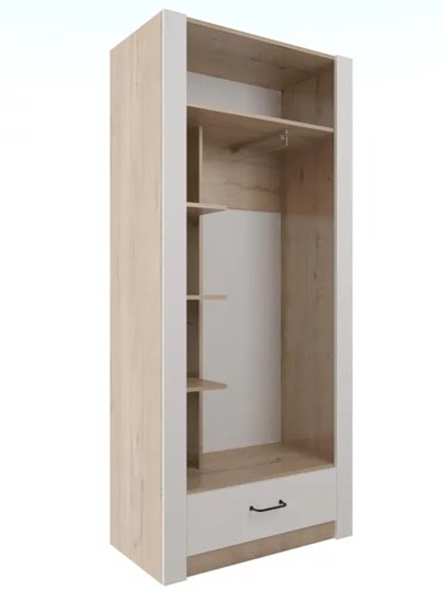 Шкаф гардеробный Ева 5 М1 дуб ирландский/белый матовый в Хабаровске - изображение 1