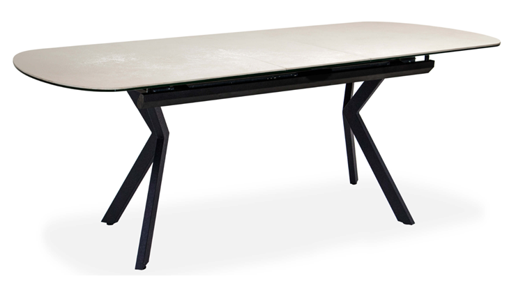 Кухонный стол раздвижной Шамони 3CX 180х95 (Oxide Avorio/Графит) в Хабаровске - изображение 1