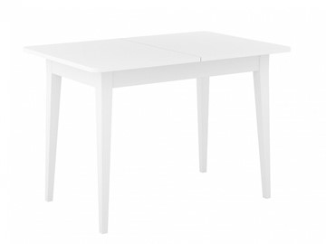 Кухонный раскладной стол Dikline M110 Белый/стекло белое сатин/ножки MM белые в Хабаровске