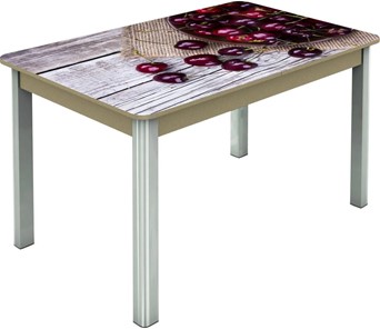 Обеденный раздвижной стол Гамбург исп.2 ноги метал. крашеные №23, Фотопечать (Фрукты №29) в Комсомольске-на-Амуре