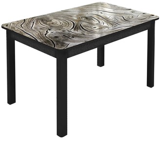 Кухонный раскладной стол Гамбург Мини, ноги метал. крашеные №23 (Exclusive h140/черный) в Комсомольске-на-Амуре