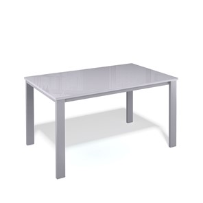 Кухонный стол раскладной Kenner LL1200 серый/стекло серое глянец в Хабаровске