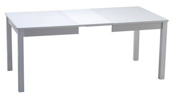 Раздвижной стол Нагано-2 стекло белое opti (хром-лак) в Хабаровске - предосмотр 1