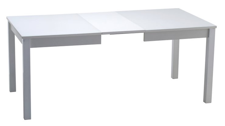 Раздвижной стол Нагано-2 стекло белое opti (хром-лак) в Хабаровске - изображение 1