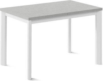 Раздвижной стол Нагано-2L (ноги металлические белые, светлый цемент) в Хабаровске