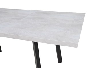 Кухонный раздвижной стол Робин, опоры прямые, цемент светлый в Хабаровске - предосмотр 3