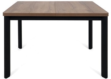 Кухонный стол раздвижной Токио-2L (ноги металлические черные, дуб табако) в Комсомольске-на-Амуре - предосмотр 1