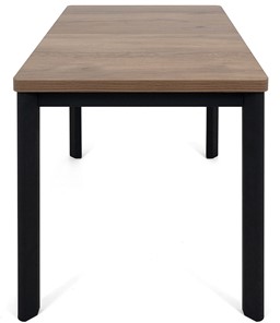 Кухонный стол раздвижной Токио-2L (ноги металлические черные, дуб табако) в Хабаровске - предосмотр 2