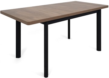 Кухонный стол раздвижной Токио-2L (ноги металлические черные, дуб табако) в Комсомольске-на-Амуре - предосмотр 3