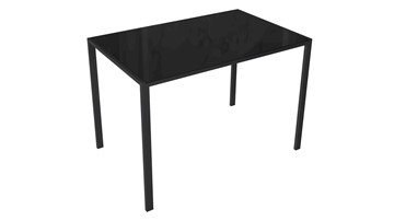 Обеденный стол Торрес тип 1 (Черный муар/Черный глянец) в Комсомольске-на-Амуре