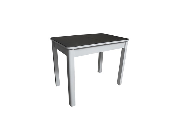 Кухонный стол раскладной Айсберг-1СТ белое-черное в Хабаровске - изображение