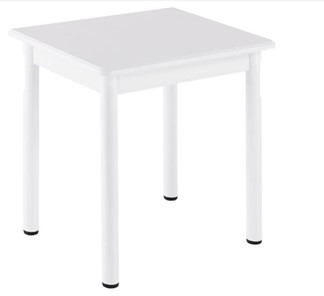 Кухонный пристенный стол НСПА-02 МДФ, белый МДФ/белое дерево/36 прямые трубки белый в Хабаровске