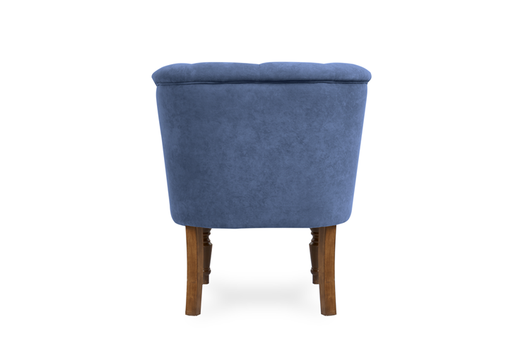 Кресло Бриджит синий ножки коричневые в Хабаровске - изображение 5