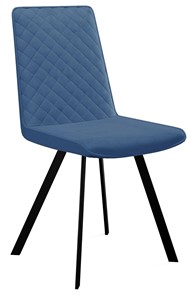 Кухонный стул 202, микровелюр B8 blue, ножки черные в Хабаровске