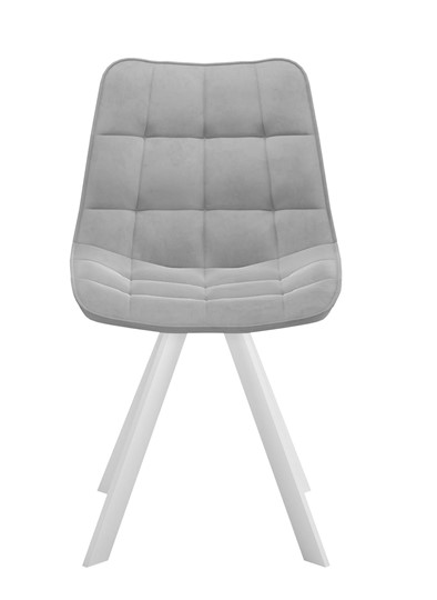 Обеденный стул 229 Поворотный, Микровелюр B22 Grey / опоры белые в Хабаровске - изображение 1