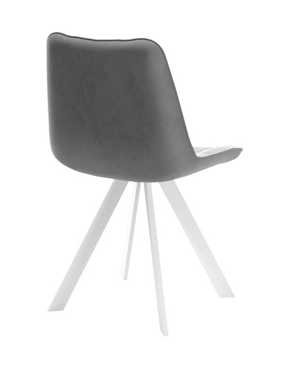Обеденный стул 229 Поворотный, Микровелюр B22 Grey / опоры белые в Хабаровске - изображение 2