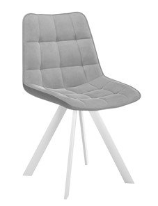 Обеденный стул 229 Поворотный, Микровелюр B22 Grey / опоры белые в Хабаровске - предосмотр