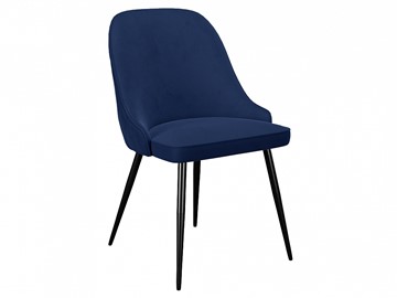 Мягкий стул 256, микровелюр К17 синий, ножки черные в Комсомольске-на-Амуре