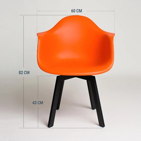 Кухонный стул DSL 330 Grand Black (Оранжевый) в Комсомольске-на-Амуре - изображение 1
