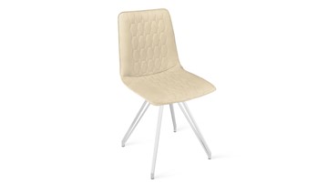 Обеденный стул Хьюго К4 (Белый матовый/Велюр Confetti Cream) в Хабаровске