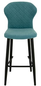 Обеденный стул Марио барный(Аквамарин Т179/ноги черные) в Хабаровске - предосмотр 1