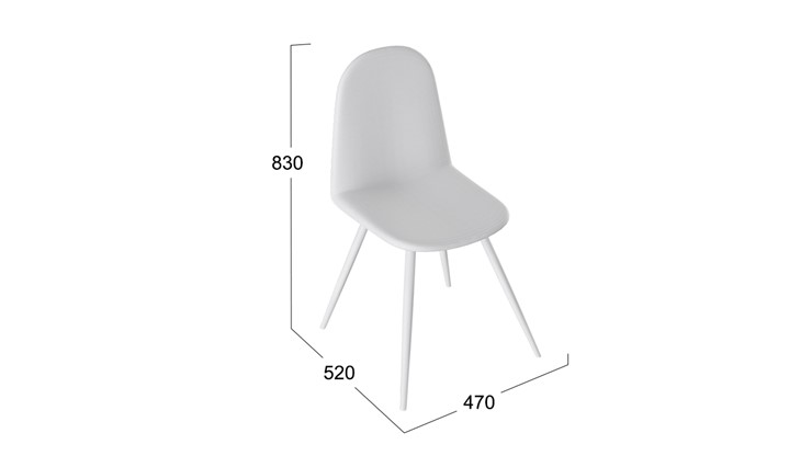 Обеденный стул Марли (конус Т3), Белый муар/Кожзам Белый в Хабаровске - изображение 1
