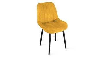 Обеденный стул Марвел Исп. 2 К1С (Черный муар/Микровелюр Wellmart Yellow) в Хабаровске