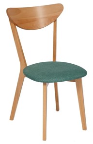Кухонный стул MAXI (Макси), бук/ткань 86x48,5x54,5 Морская волна/ натуральный бук (2 шт) арт.11773 в Хабаровске