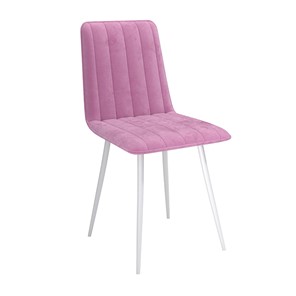 Кухонный стул Тахо, велюр тенерифе розовый/Цвет металл белый в Хабаровске