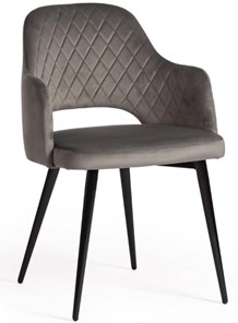 Обеденный стул VALKYRIA (mod. 711) 55х55х80 серый barkhat 26/черный арт.15343 в Хабаровске