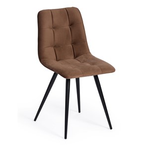 Кухонный стул CHILLY (mod. 7095-1) 45х53х88 коричневый barkhat 12/черный арт.17241 в Хабаровске
