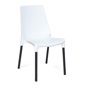 Кухонный стул GENIUS (mod 75) 46x56x84 белый/черные ножки арт.12829 в Комсомольске-на-Амуре