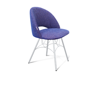 Обеденный стул SHT-ST34 / SHT-S100 (синий мираж/хром лак) в Хабаровске