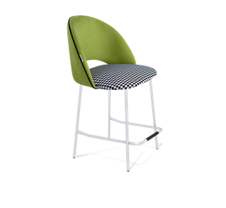 Полубарный стул SHT-ST34-3 / SHT-S29P-1 (оливковый/гусиная лапка/хром лак) в Хабаровске
