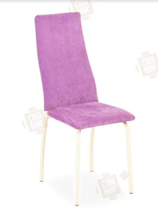 Обеденный стул Волна, каркас металл бежевый, инфинити фиолетовый в Комсомольске-на-Амуре
