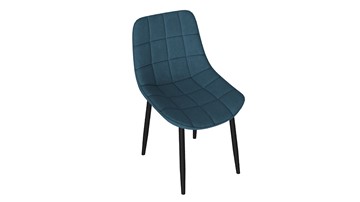Обеденный стул Boston (Черный муар/Велюр V006 бирюзовый) в Комсомольске-на-Амуре
