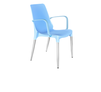Кухонный стул SHT-ST76/S424-С (голубой/хром лак) в Комсомольске-на-Амуре