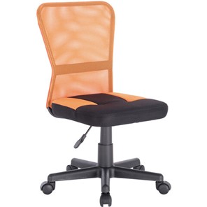 Кресло компьютерное Brabix Smart MG-313 (без подлокотников, комбинированное, черное/оранжевое) 531844 в Комсомольске-на-Амуре