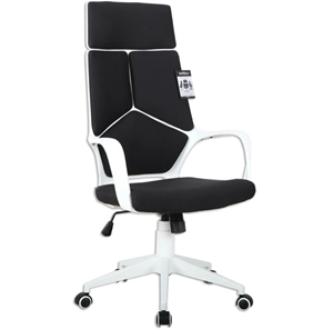 Кресло Brabix Premium Prime EX-515 (пластик белый, ткань, черное) 531812 в Хабаровске