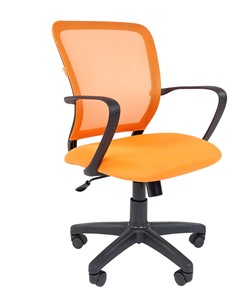 Кресло офисное CHAIRMAN 698 black TW, ткань, цвет оранжевый в Хабаровске