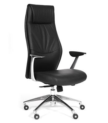 Кресло компьютерное CHAIRMAN Vista Экокожа премиум черная в Хабаровске - изображение
