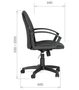 Кресло офисное CHAIRMAN 681 Ткань C-3 черное в Хабаровске - предосмотр 2