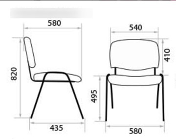 Офисный стул ISO  W BLACK V4 кожзам в Комсомольске-на-Амуре - предосмотр 1