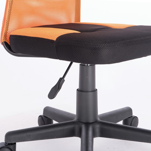 Кресло компьютерное Brabix Smart MG-313 (без подлокотников, комбинированное, черное/оранжевое) 531844 в Хабаровске - изображение 7