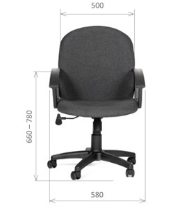 Кресло офисное CHAIRMAN 681 Ткань C-3 черное в Хабаровске - предосмотр 1