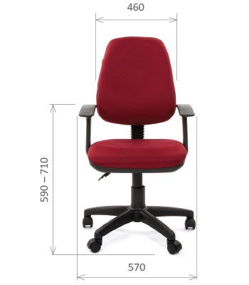 Офисное кресло CHAIRMAN 661 Ткань стандарт 15-11 красная в Хабаровске - изображение 1