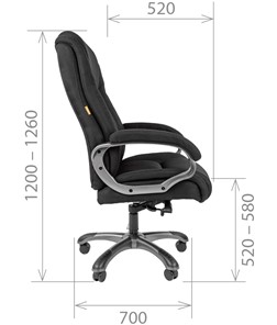 Кресло CHAIRMAN 410 Акриловая ткань SX Серый в Хабаровске - предосмотр 2