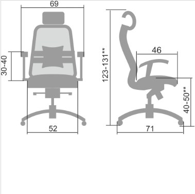 Офисное кресло Samurai S-3.04, серый в Хабаровске - изображение 4